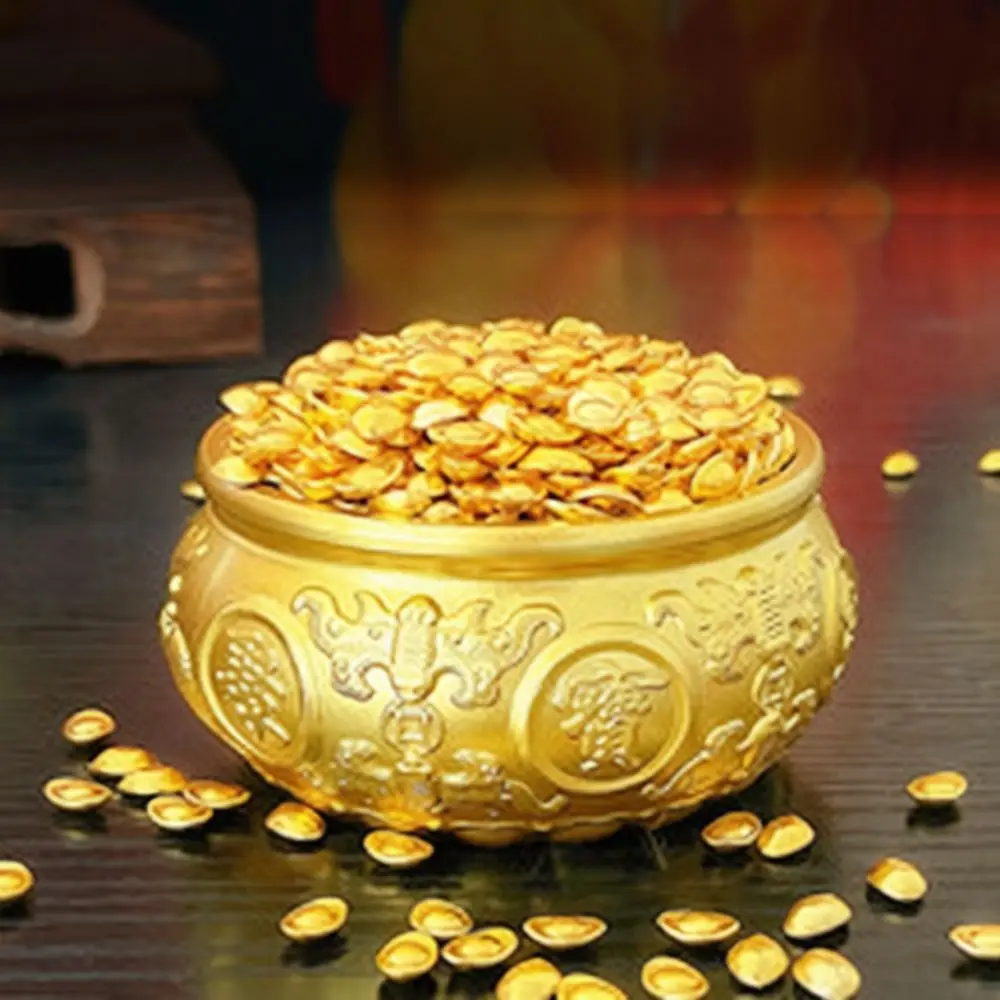 Classic Brass Chalice Chinese Style Wine Glass Metal Goblet Decorative Ritual Vessel Desktop Ornament Craft Supplies