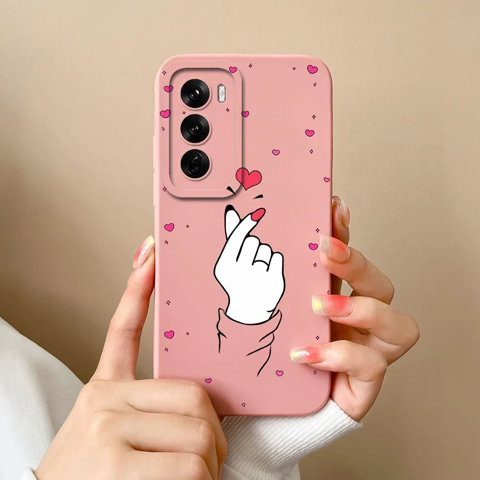 For OPPO Reno12 Pro 5G Case Lovely Dinosaur Liquid Silicone Soft Cases Shockproof Phone Cover For OPPO Reno 12 12Pro Fundas Capa