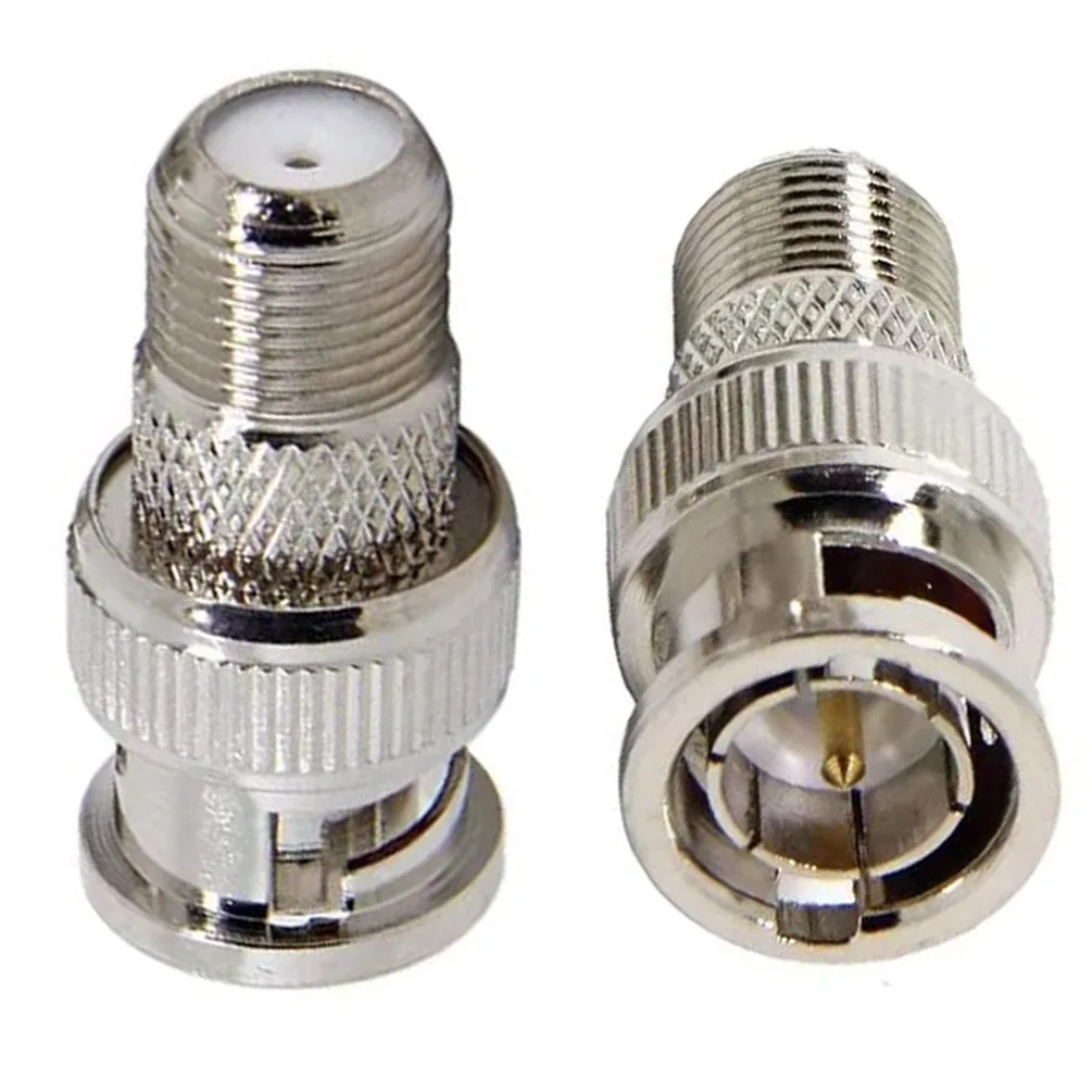 5PCS BNC Male to F-Type Female Jack Coax Adapter for CCTV Camera RG59/RG6 Coax Cable 75 Ohm Low Loss Connectors