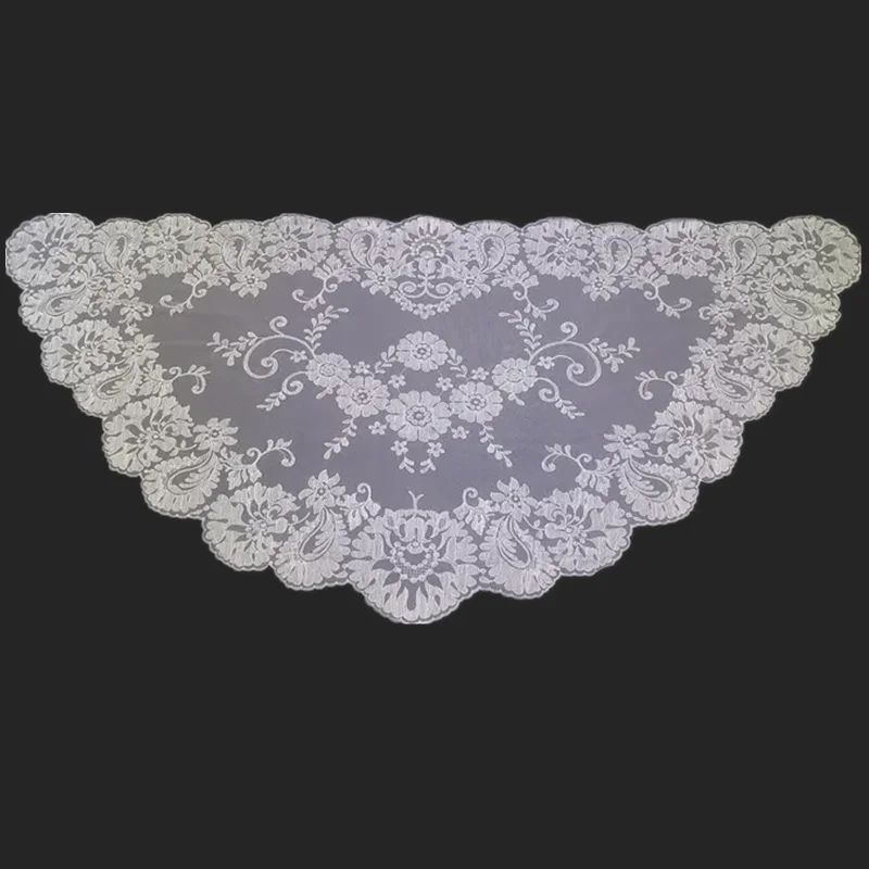 Estilo espanhol Lace Mantilla Blanket, tamanho grande, meia lua, Véu clássico, Véu da Igreja Católica