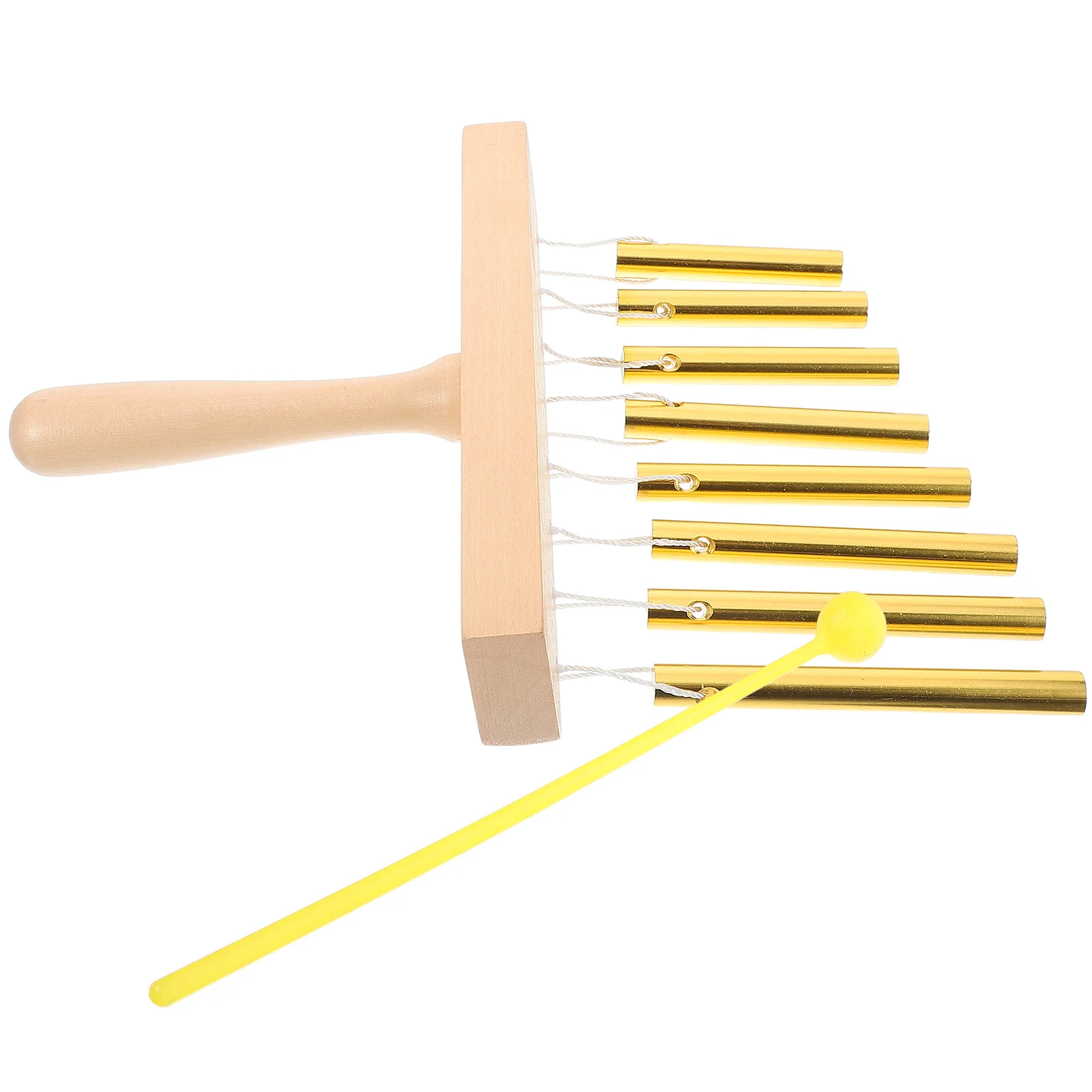 

8 Note Wind Chime Percussion Instrument Stainless Steel Wood Material For Kids Beginner Orff Music Education Desktop Bar