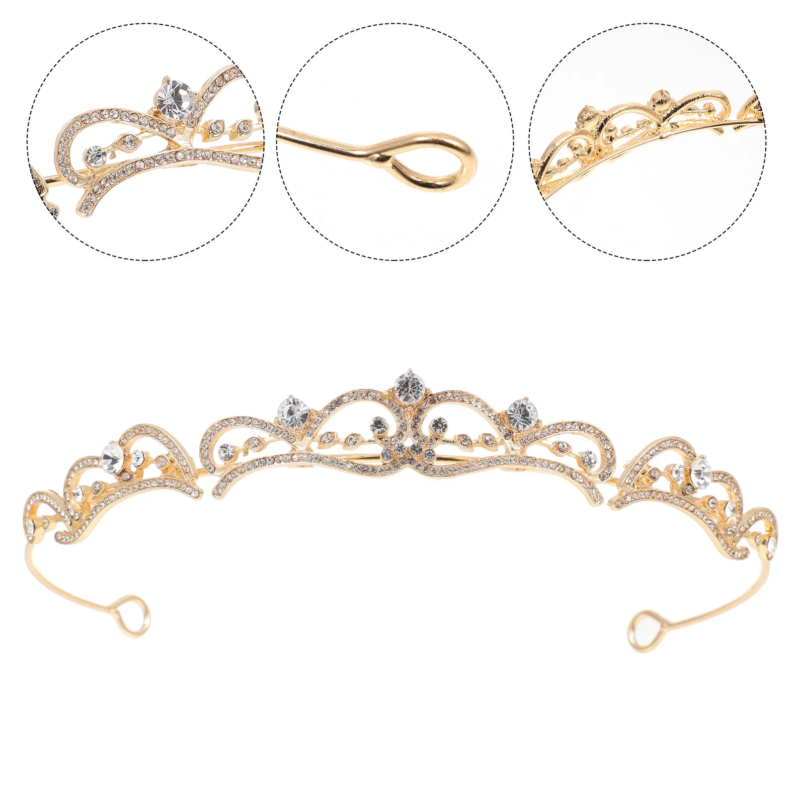 

Свадебная тиара со стразами, элегантная корона из цинкового сплава, повязка на голову для невесты, аксессуар для волос для вечеринок и фотосессий