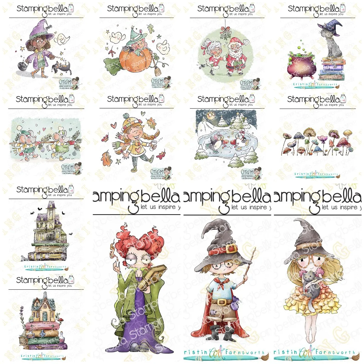 

Happy Halloween Witch Christmas Girl New Arrival Clear Stamps or Metal Cutting Dies Sets for DIY Craft Making Greeting Card