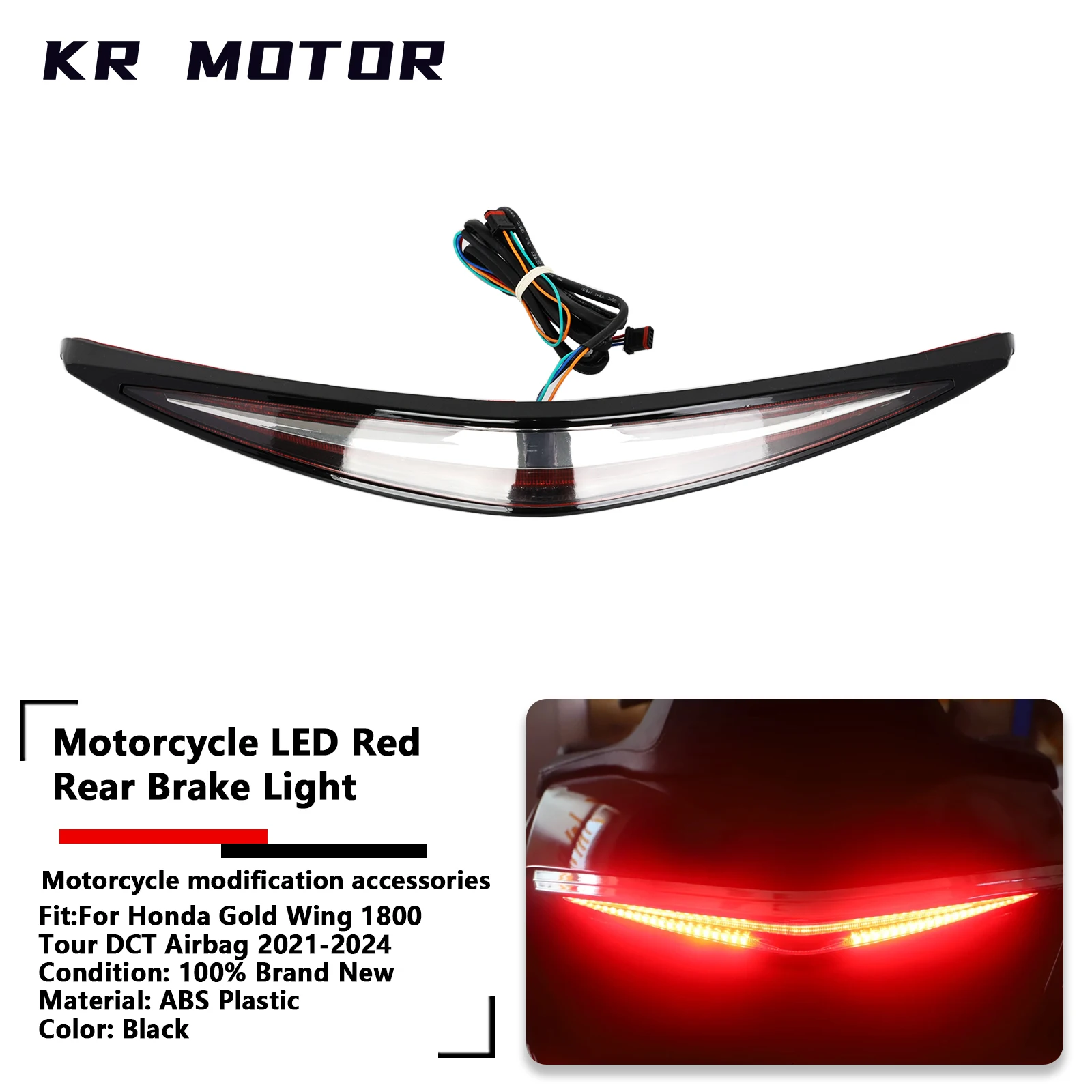 

For Honda GoldWing GL1800 GL 1800 Tour DCT Airbag 2021-2024 Motorcycle Top Box LED Trunk Luggage Light Turn Signal Brake Lamp