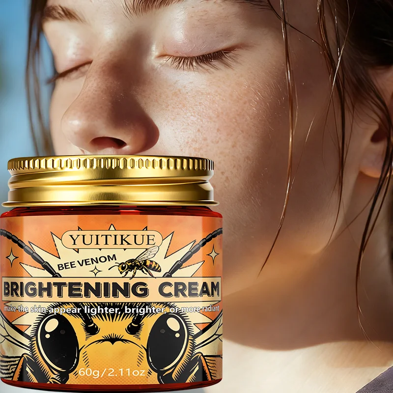 YUITIKUE 60g Bee Venom Brightening Cream, Gentle Brightening Formula to Help Skin Look Lighter, Brighter & More Radiant Daily