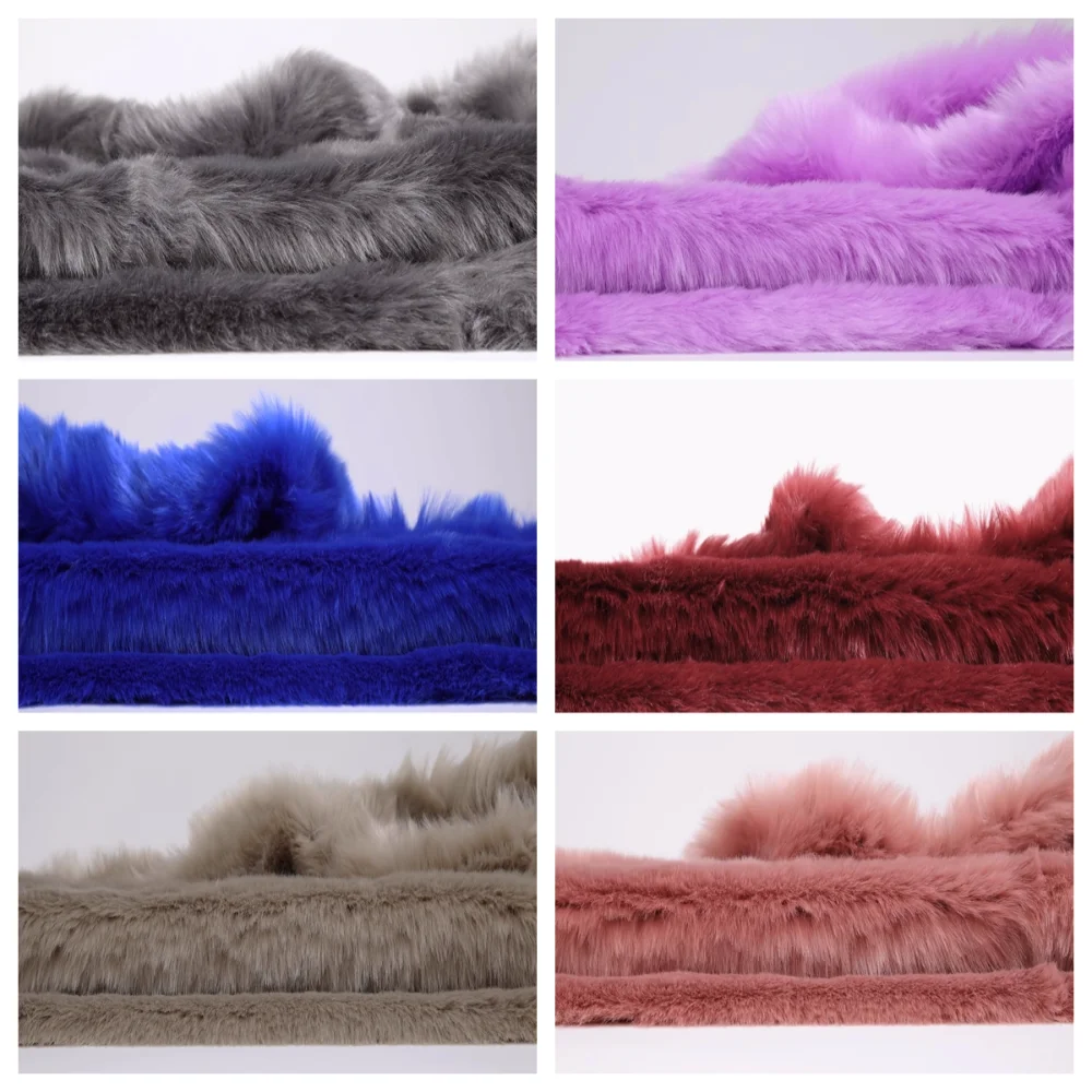 

Толстая плюшевая ткань с искусственным лисьим мехом для коврового воротника, шаль, жилет, ткань, материал для шитья своими руками, оптовая продажа, ткань