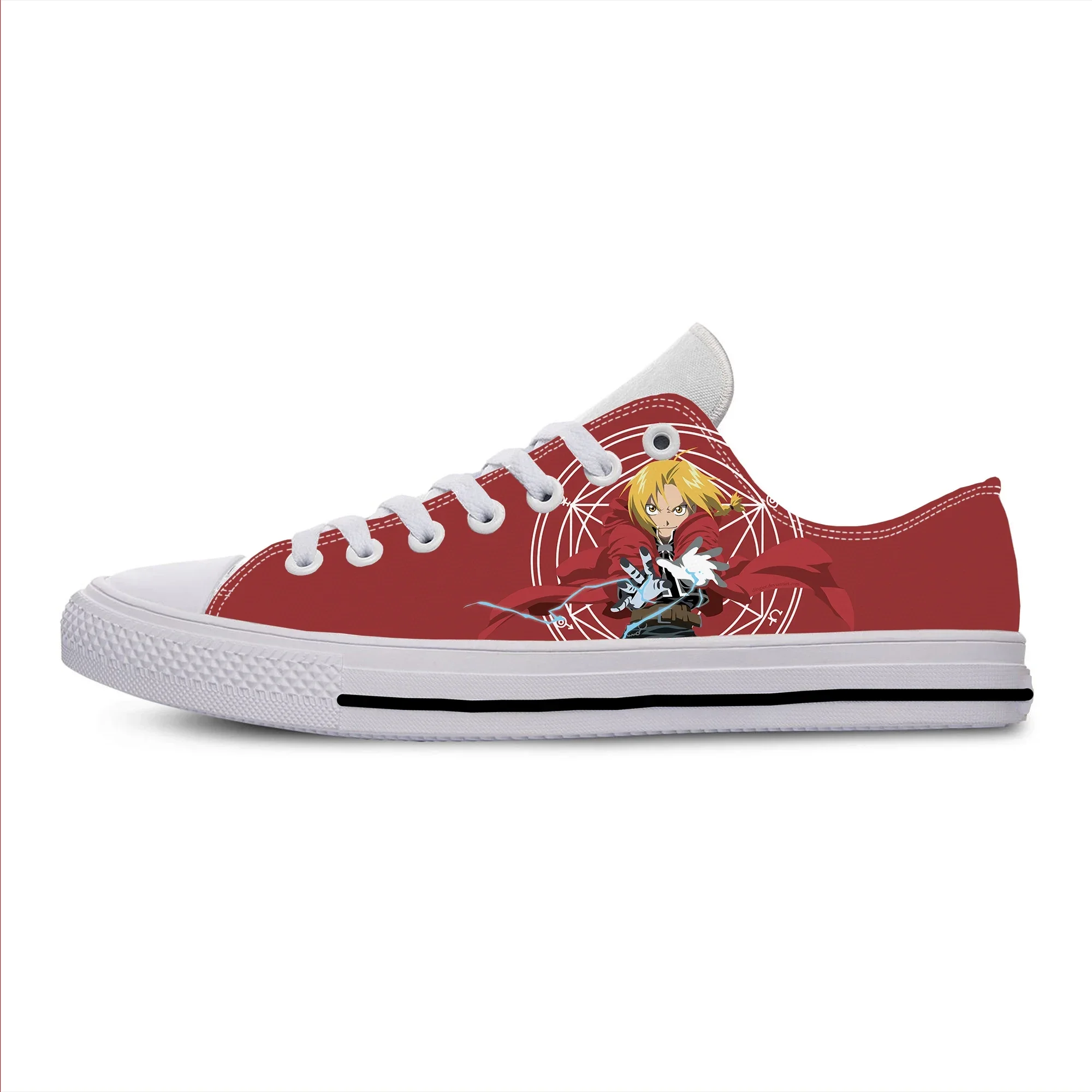 

Hot Japanese Anime Manga Cartoon Fullmetal Alchemist Casual Shoes Low Top Breathable Board Shoes Lightweight Men Women Sneakers