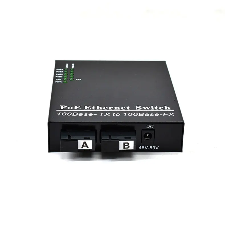 4-PoE Ethernet Switch for CCTV Security, 100 Base-TX to 100Base-FX SC Fiber, Good Price, Factory Sale