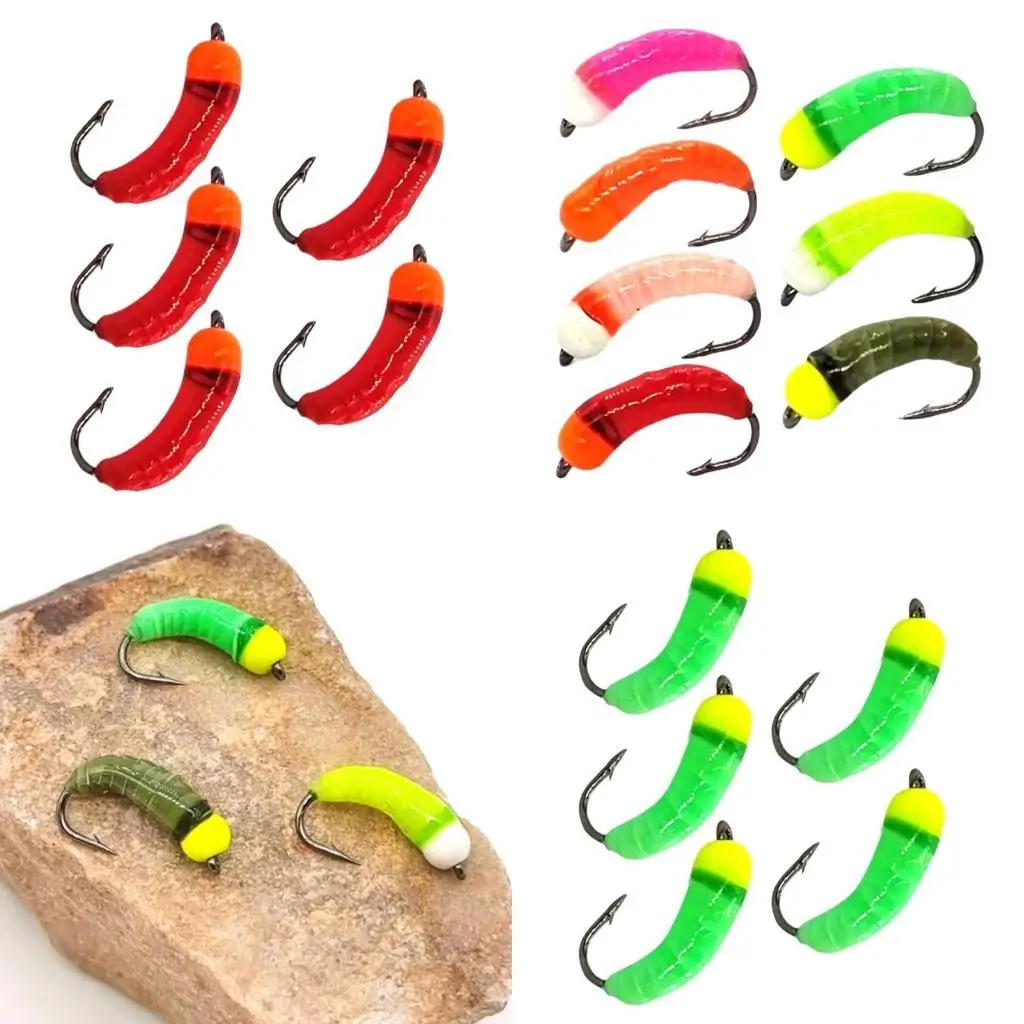 

Y1UC 5Pcs Beads Head Baits with Hook Suitable for Trouts Salmon Freshwater Saltwater