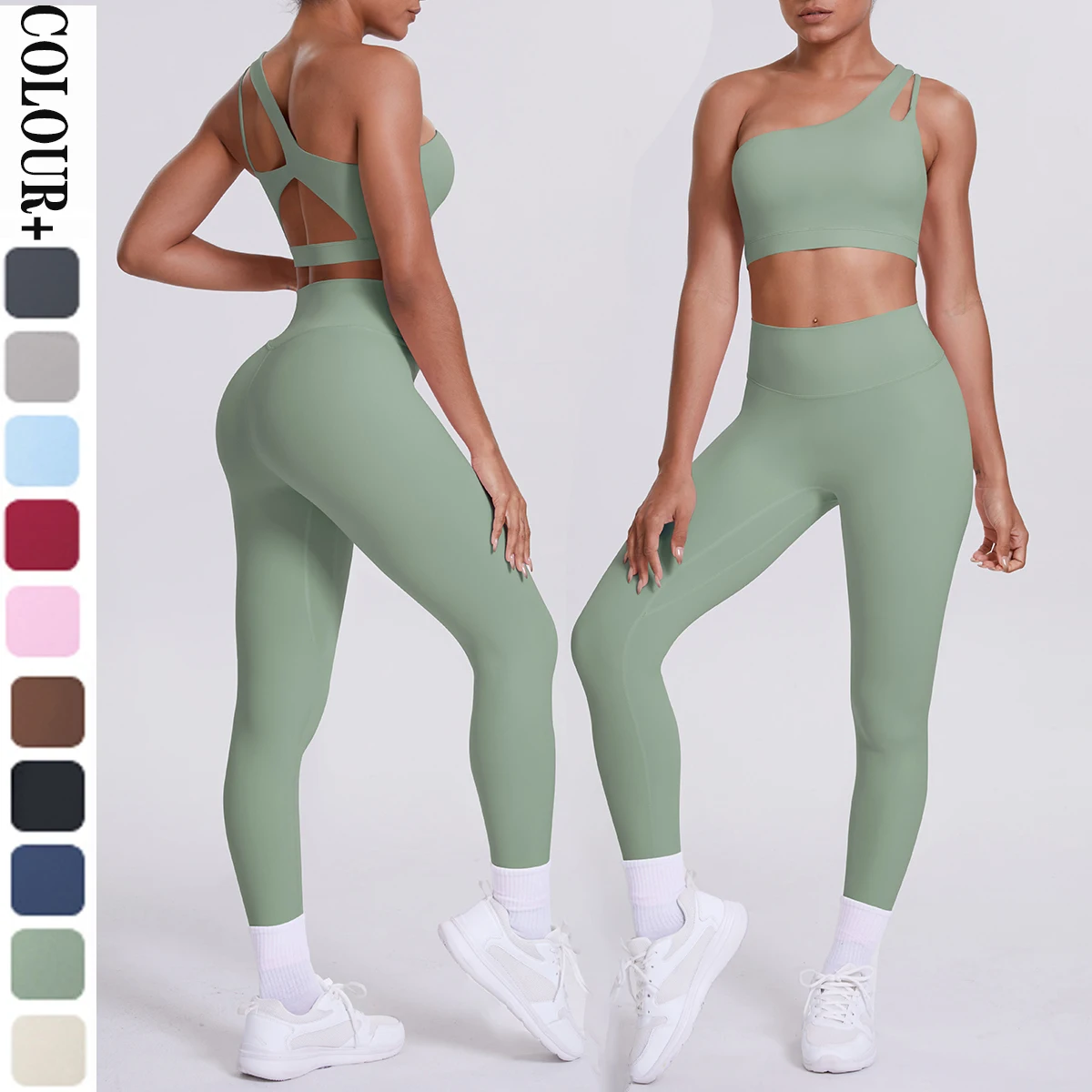 

Женский спортивный костюм из 2 предметов, бесшовный комплект для йоги, спортивная одежда для тренировок, одежда для спортзала, леггинсы с высокой талией, спортивные костюмы для фитнеса