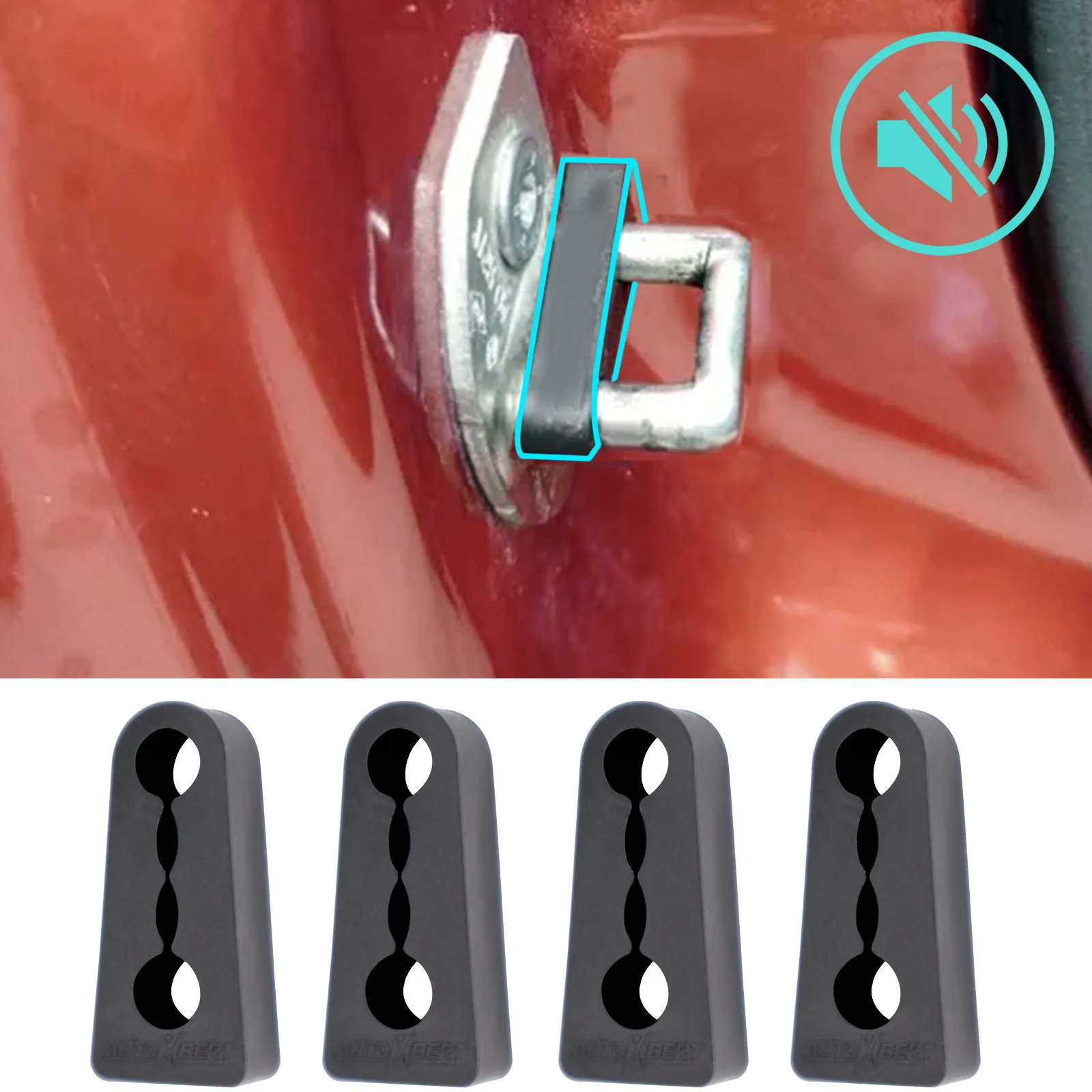 Amortiguador de sonido para cerradura de puerta, amortiguador de sonido para Renault Duster 2 Captur Kaptur Arkana Fluence, tornillos insonorizados, amortiguador de sello para sordos