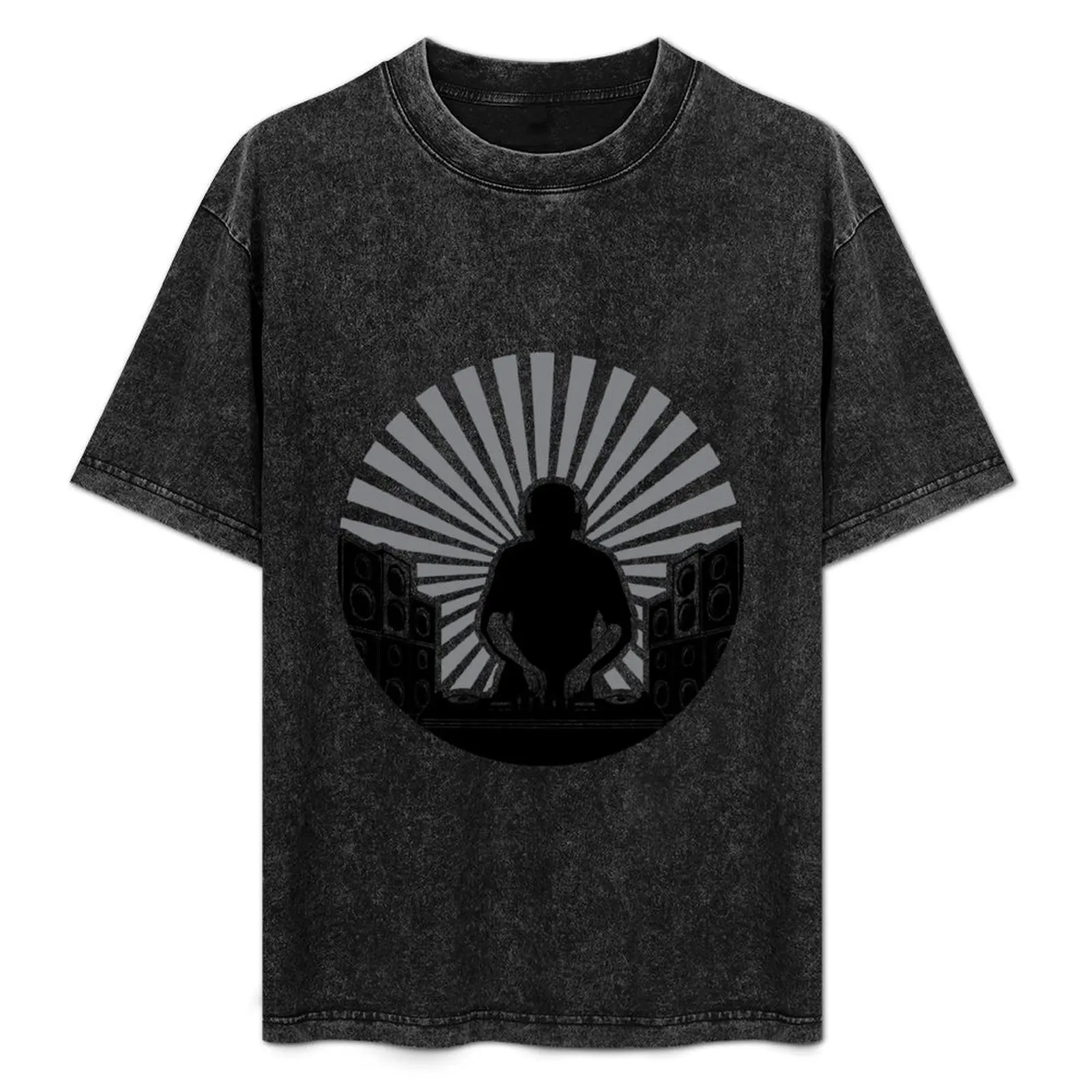 Sunburst DJ DeeJays Clubbing Turntables Music BLACK T-Shirt designer shirts custom t shirt quick drying men tshirt