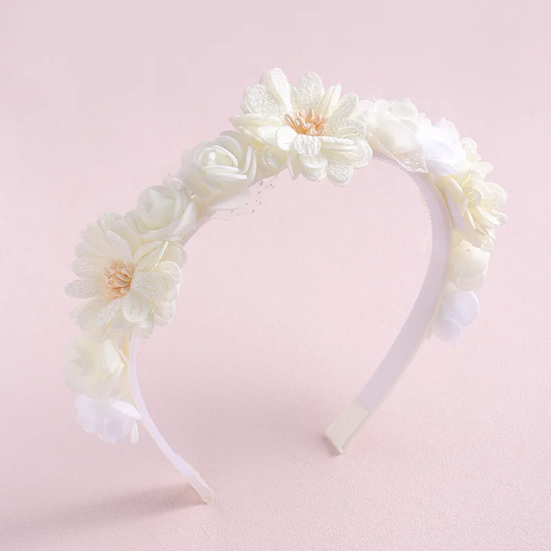 Handmade fashionable simulated flower headband for girls, sweet and cute little fresh headband