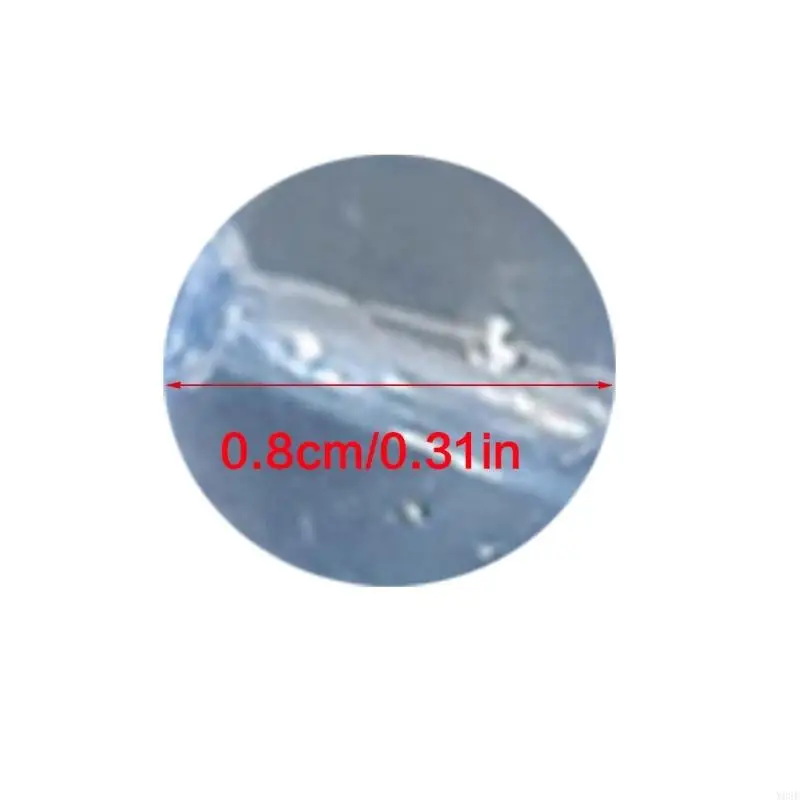 100Pcs Clear Glass Beads with Hole 8mm For Handmade Craft Project Jewelry Making Y08E