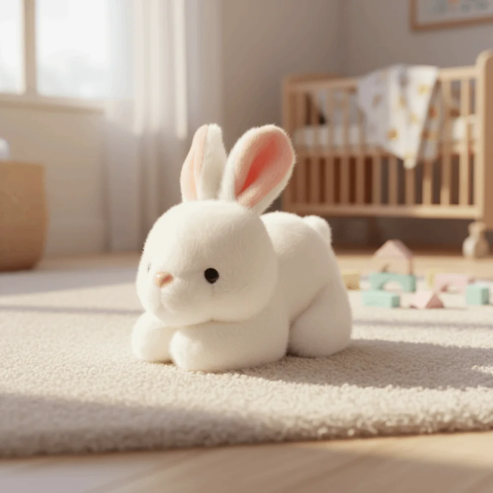Soft Rabbit Red Bunny White Rabbit Stuffed Animal Simulation Design Simulation Mid-Autumn Festival