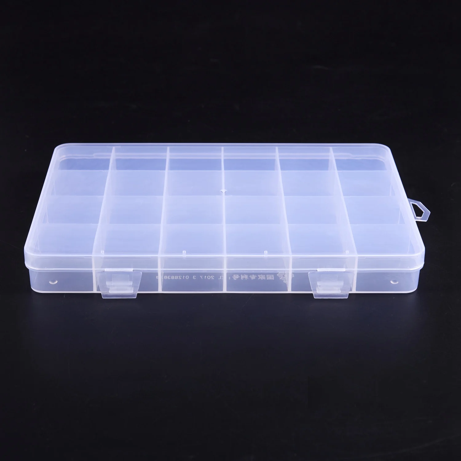 24 Compartments Plastic Box Case Jewelry Bead Storage Container Craft Organizer