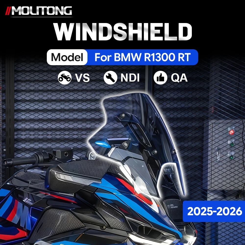 New transparent motorcycle raised windshield deflector and windshield accessory for BMW R1300 RT 2025 and 2026 models
