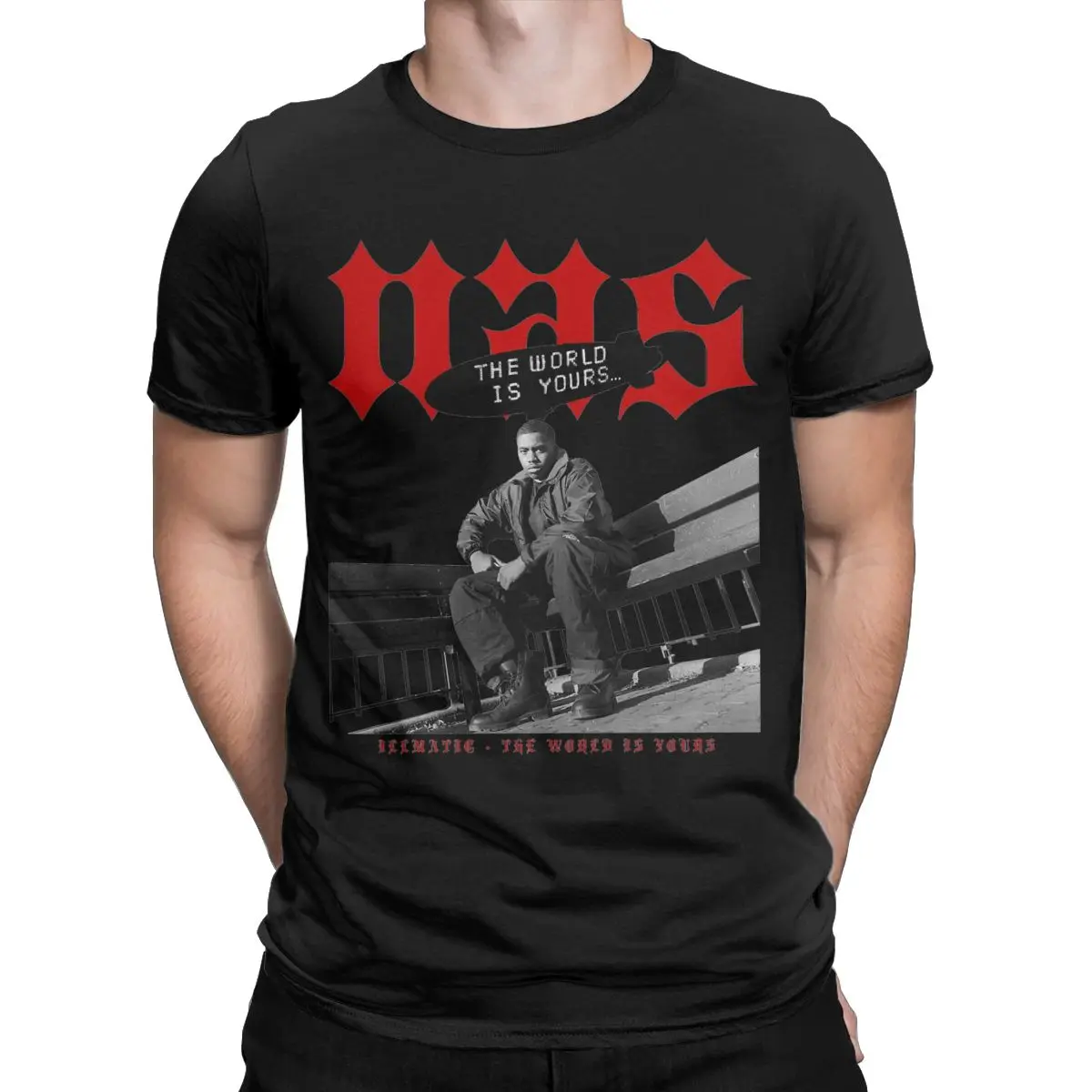 Summer Men Women's NAS The World Is Yours Tour T Shirt Apparel Rapper Illmatic Cotton Tops T-shirt Casual Tee Shirt