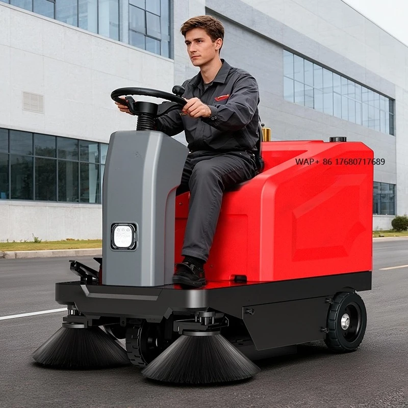 New 48V Road Floor Cleaning Machine Ride on Battery Electric Industrial Commerical Floor Sweeper