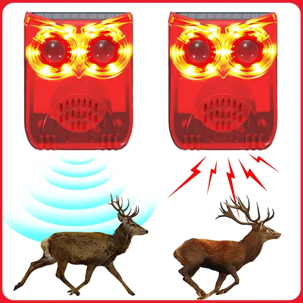 

Солнечный уличный отпугиватель животных с датчиком движения, водонепроницаемый, громкий, для отпугивания енотов, оленей, скунсов, медведей и койотов