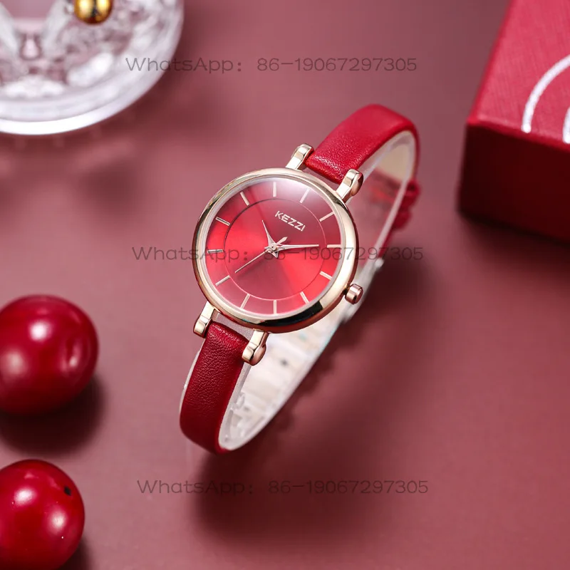 Customized watch female student small green new fashion temperament simple watch female quartz watch trend waterproof