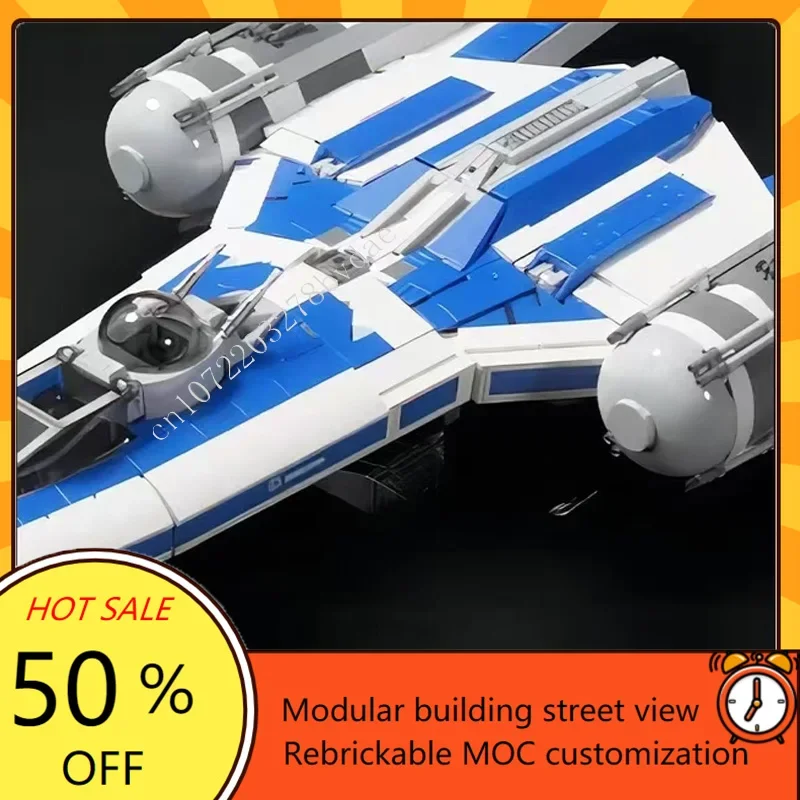 Puzzles personnalisés Y-Wing Starfighter-Minifig, modèle d'échelle, avion assemblé, technologie éducative, jouet créatif pour enfants, cadeau