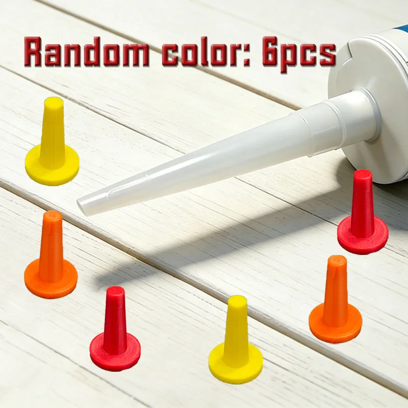 6Pcs Hard Plastic Sealing Caps Random Color Anti-drying Cover for Standard Glass Tubes