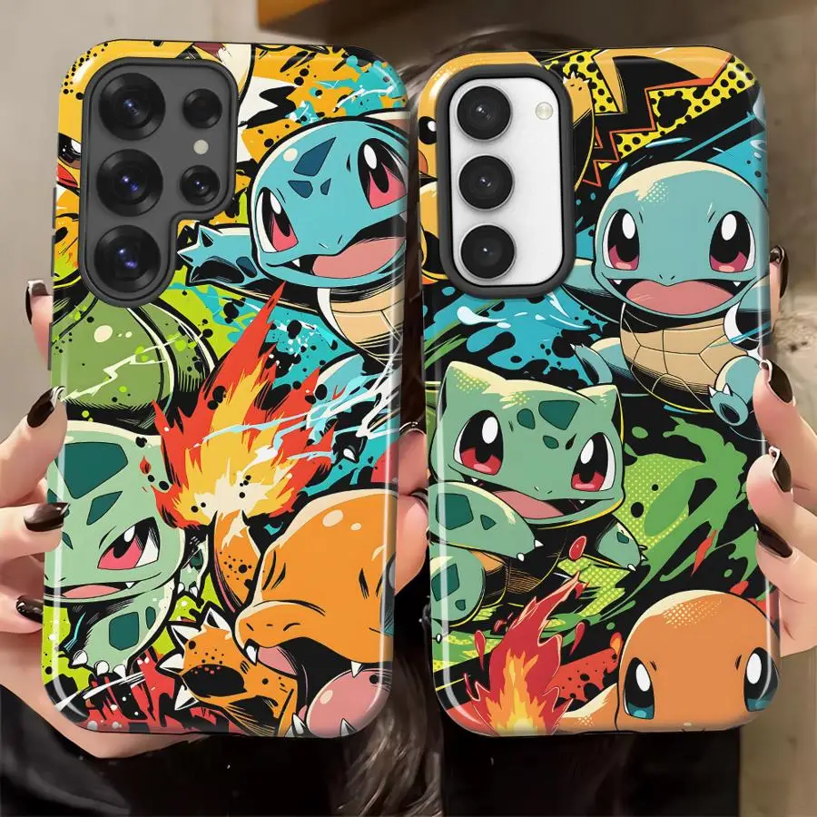 Phone Case for Samsung Galaxy S26 Ultra A36 A56 S20 FE S24 Ultra S23 A16 S25Ultra A26 Soft Cover Capa Anime Pokmons Pikachu