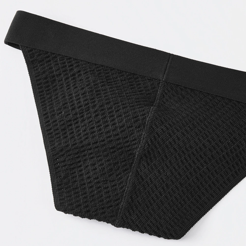 Men Woven Mesh High Fork Brief Adult Underwear Breathable U Pouch Elastic Soft G-string Thong Unisex Panties Men's Underpants