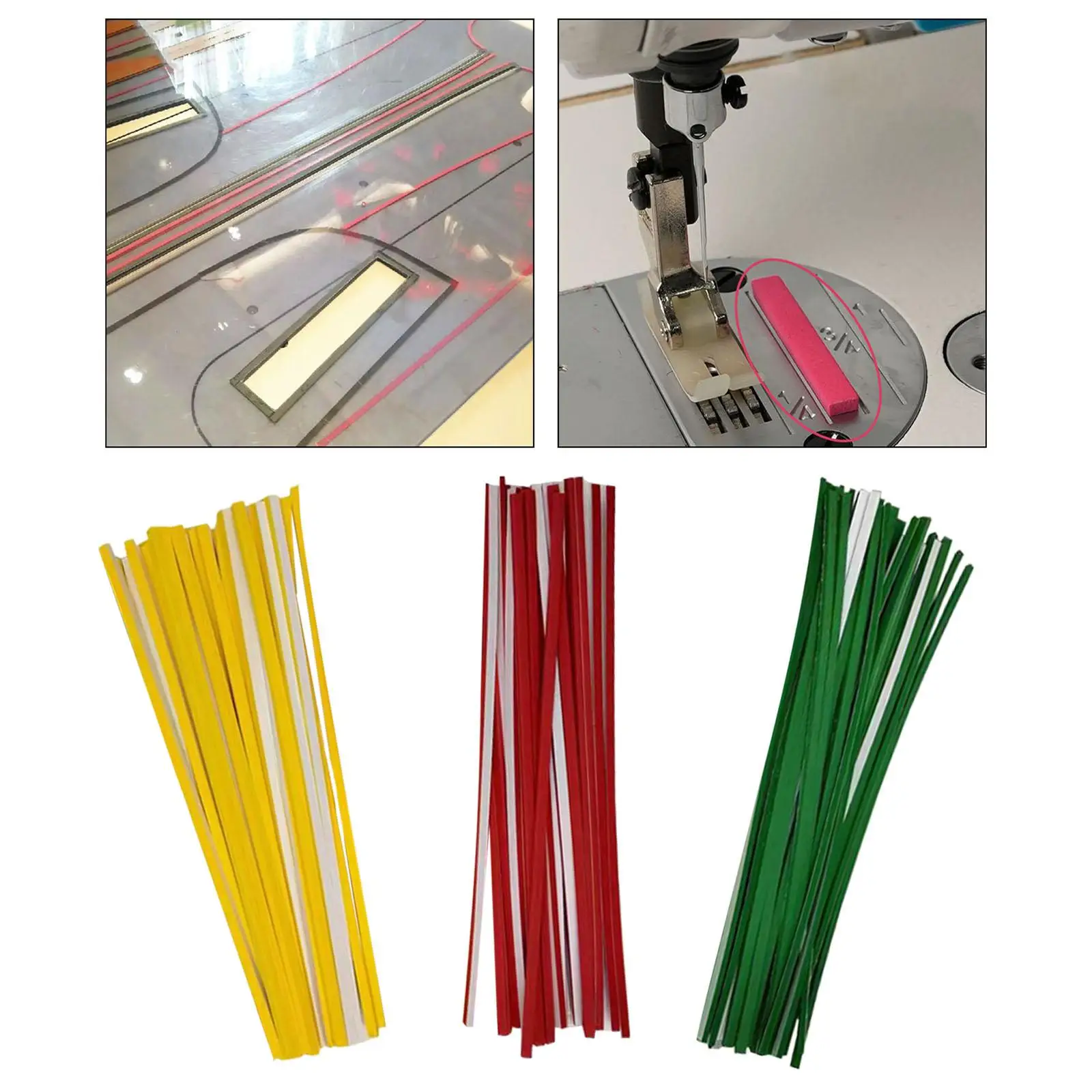 100 個の衣類テンプレートスポンジストリップスティッキーバック付き消耗品、オーバーロックミシン用、長さ 11 インチのフォームストリップ