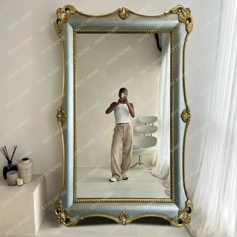 XX Retro Floor Mirror Full Body Mirror Household Cloakroom Fitting Mirror