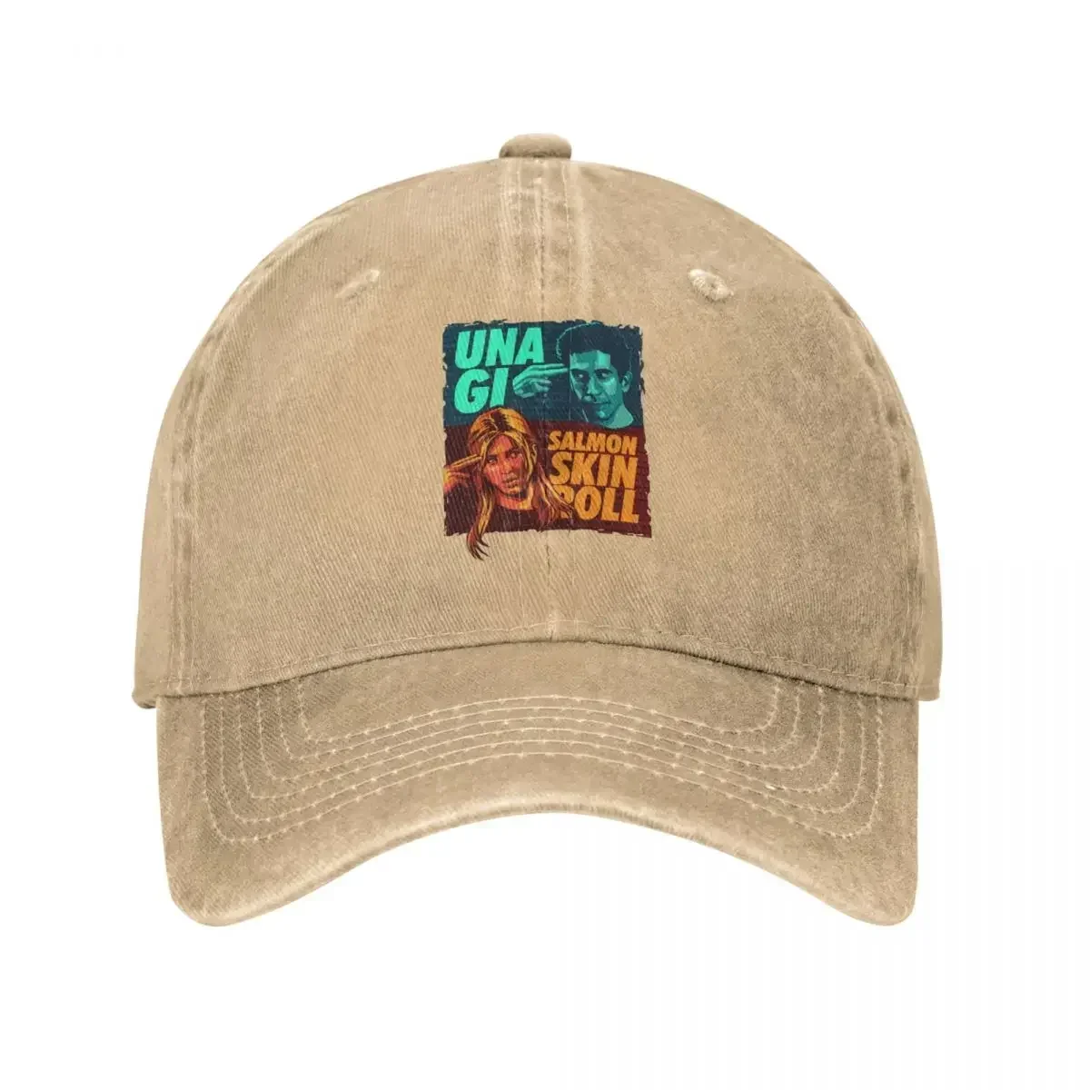 unagi-salmao-rolo-de-pele-amigos-tv-bone-de-beisebol-retro-angustiado-lavado-snapback-bone-para-homem-ao-ar-livre-ajuste-ajustavel-bones-chapeu
