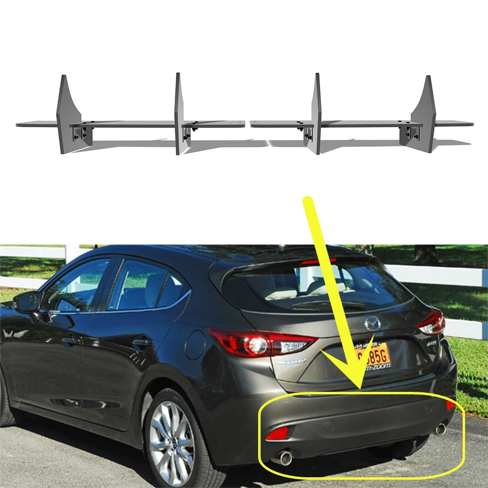 

For Mazda 3 S Grand Touring 2014 2015 2016 Year Rear Diffuser Bumper Lips Spoiler Splitter Body Kit Accessories