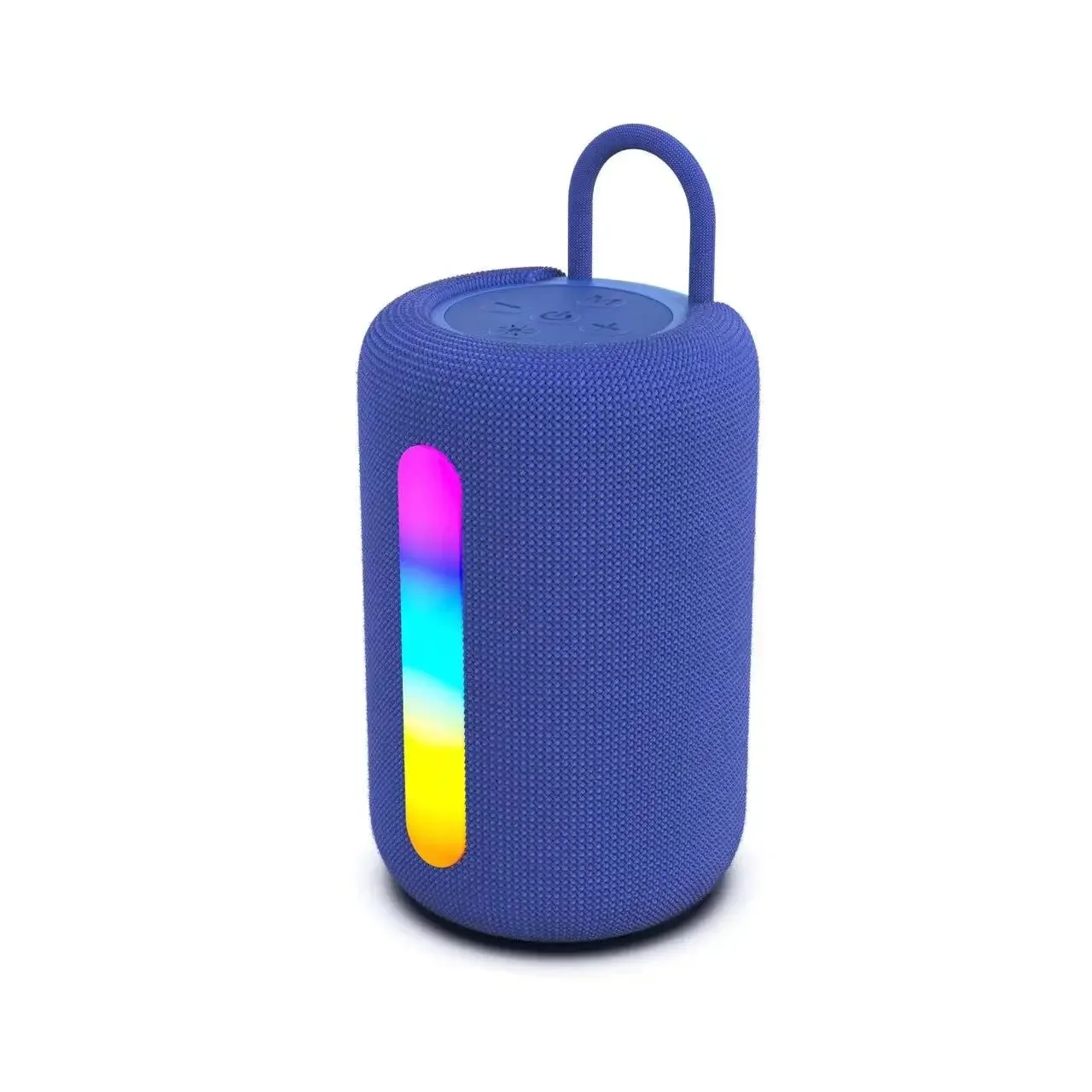 Mini Portable Speaker Colorful Fabric Mesh With Handle Bass Sound Effects Heavy Bass Type C Charging Port