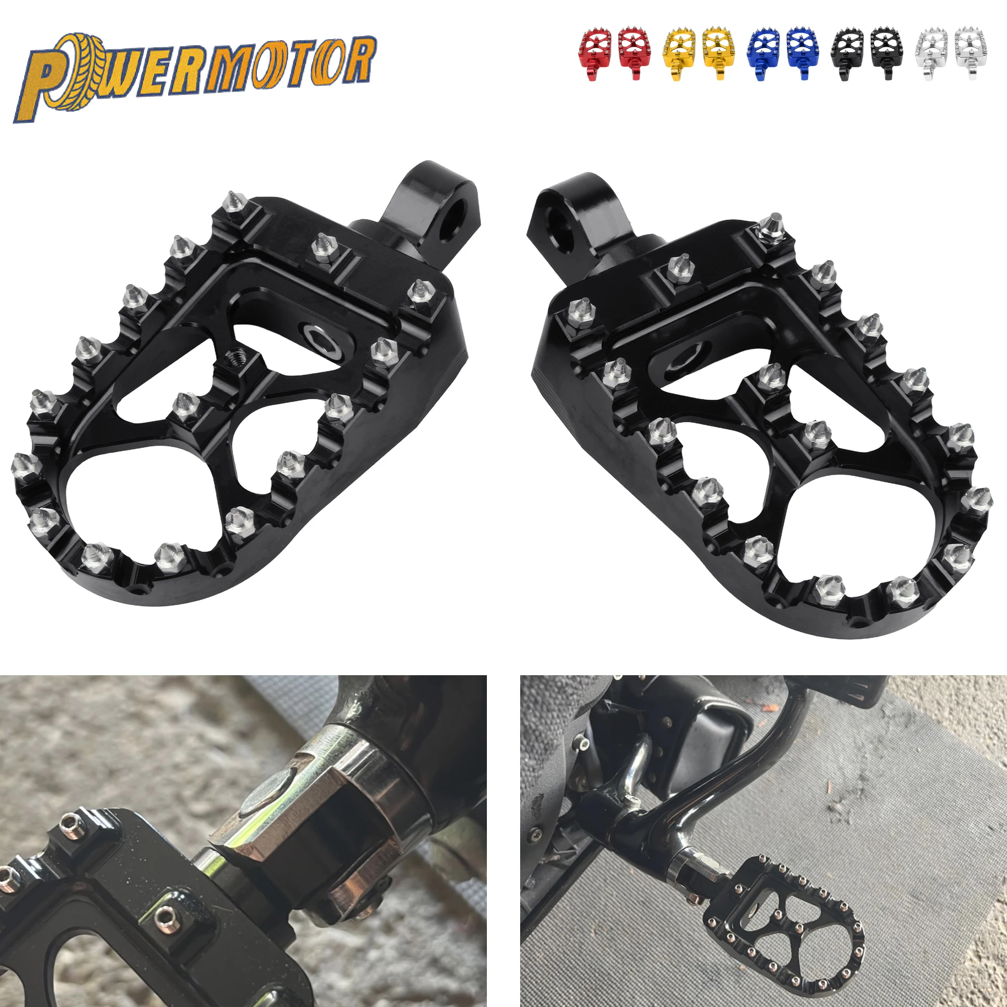 2Pcs 360° Roating Foot Pegs Motorcycle Footpegs For Harley Dyna Softail Fatboy Sportster Universal Modification Accessories