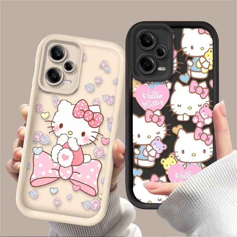 Hello Kitty Bella Cassa Del Telefono per Xiaomi Redmi Nota 13 14 12 11 Pro Plus 5G 12S 11S 10S 10 9 Redmi 14C 13C 12C 12 4G A3 A3X Etui
