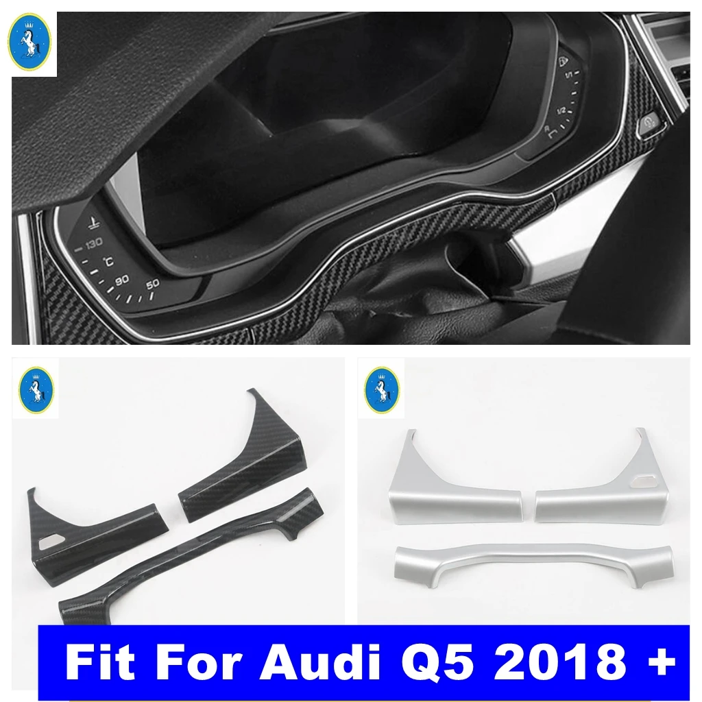

Matte / Carbon Fiber Look Center Console Dashboard Instrument Interior Panel Cover Trim Accessories Fit For Audi Q5 2018 - 2023