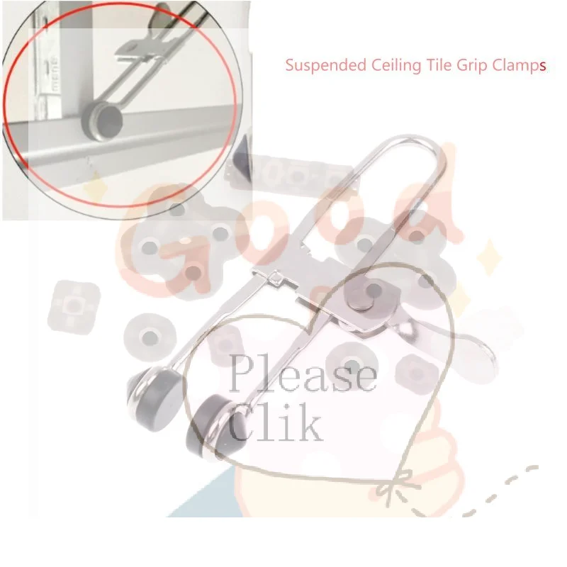 【HG】Rubber Head Clamps Outdoor Lever Action Grid Clamps Ceiling Tile Mounting Clips Hand Tool Multifunctional Fastener