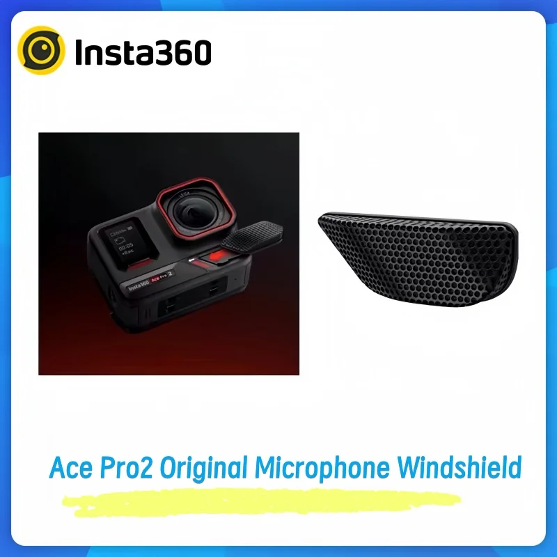 Original Insta360 Ace Pro 2 Wind Noise Reduction Cover Microphone Windscreen Sponge Mesh Cap for Action Camera Audio Accessory
