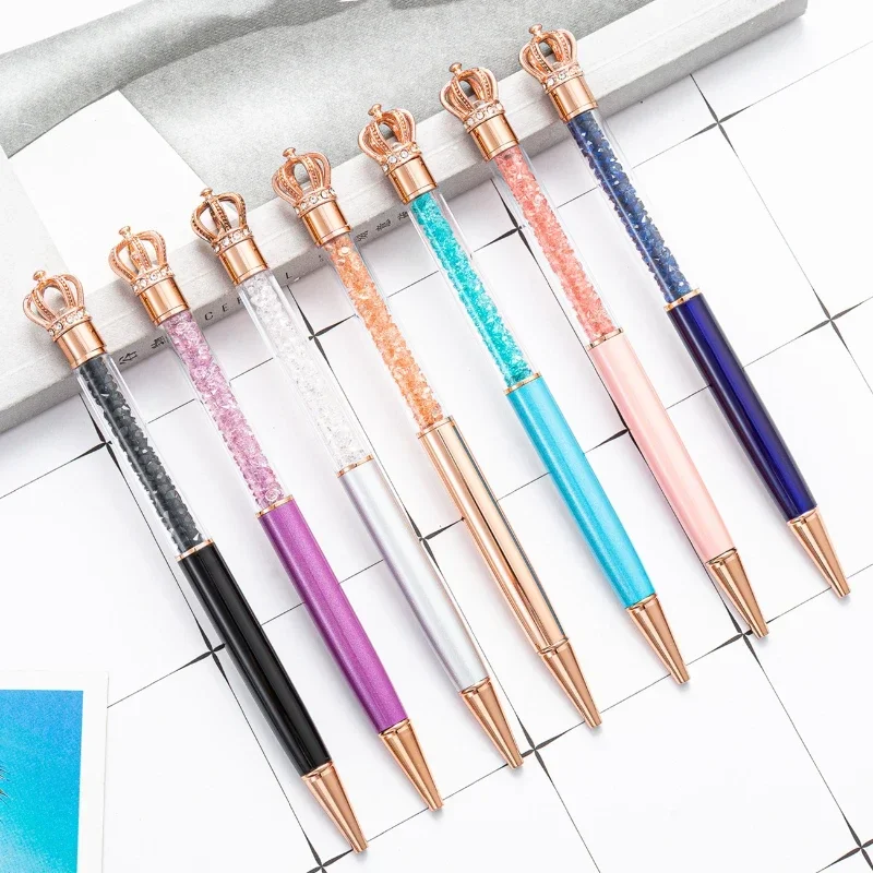 

20 шт., хрустальный шар с короной, оптовая продажа, модный подарок, рекламная шариковая ручка с короной