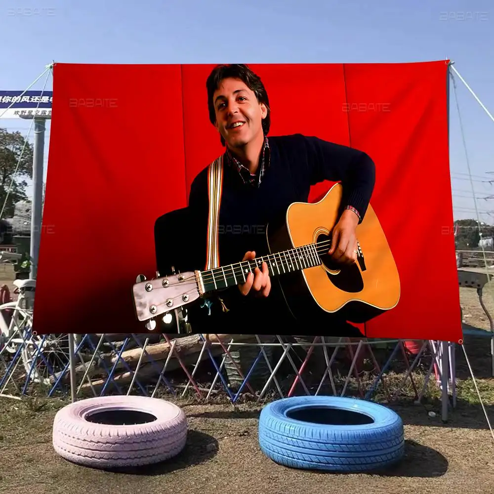 Singer Paul M-McCartney Family Gatherings Outdoor Atmosphere Flags Camping Decorations Banners