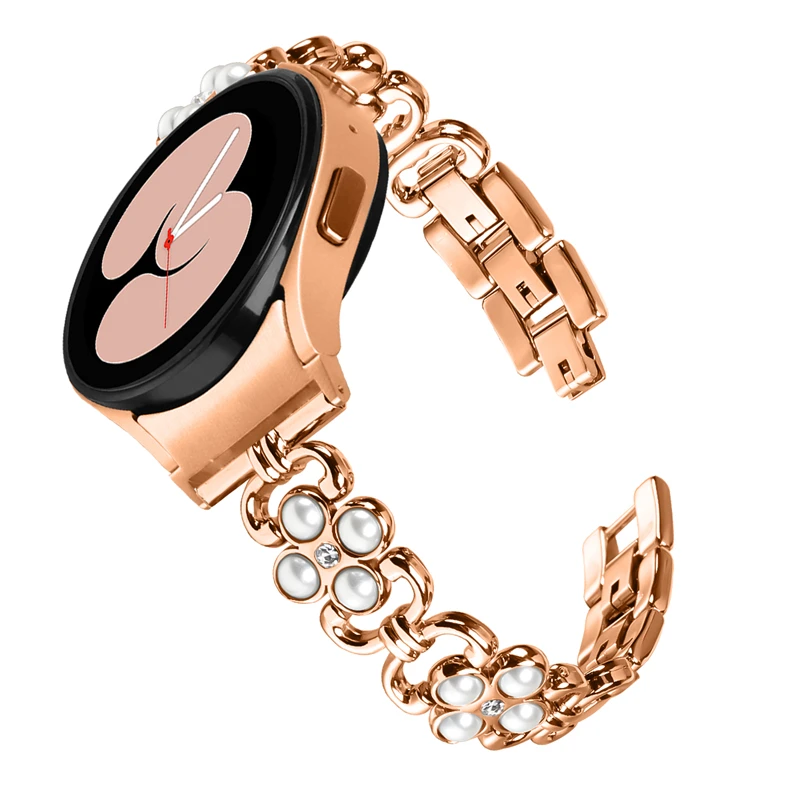 

Bling Woman Bracelet for Samsung Galaxy Watch 7 6 5 4 40mm 44mm Pearl Jewelry Strap For Samsung Watch 6 Classic 43 47mm 4Classic