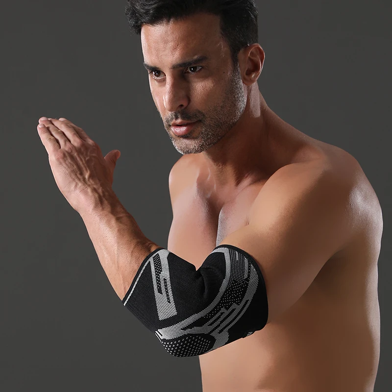 1pc Padded Elbow Compression Sleeve, Elastic Elbow Support Brace, Breathable Sports Arm Guard for Basketball, Volleyball, Tennis view 6
