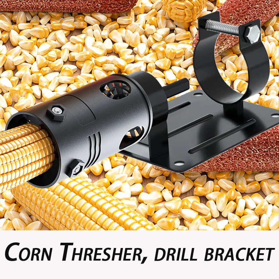

Corn Sheller Machine Multifunctional Easy Corn Remover Corn Thresher Peeling for Hand Drill Kitchen Restaurant Families Devices