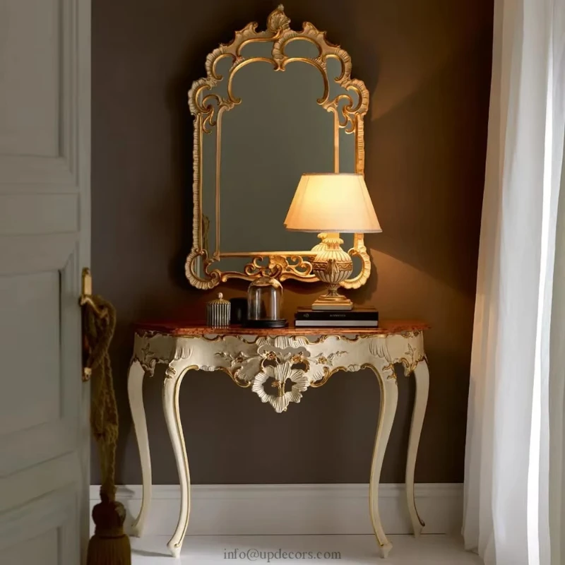 

Elegant Console Table Mirror Designer Classic Gorgeous Wall Mirror