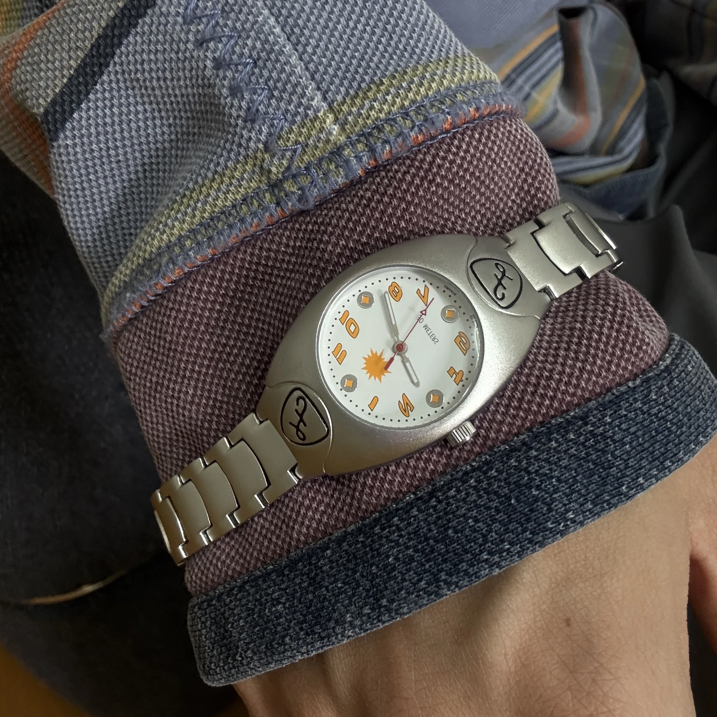 2025 new original Vintage antique watches metal strap quartz watch multi-colour spark shape dial unisex watches