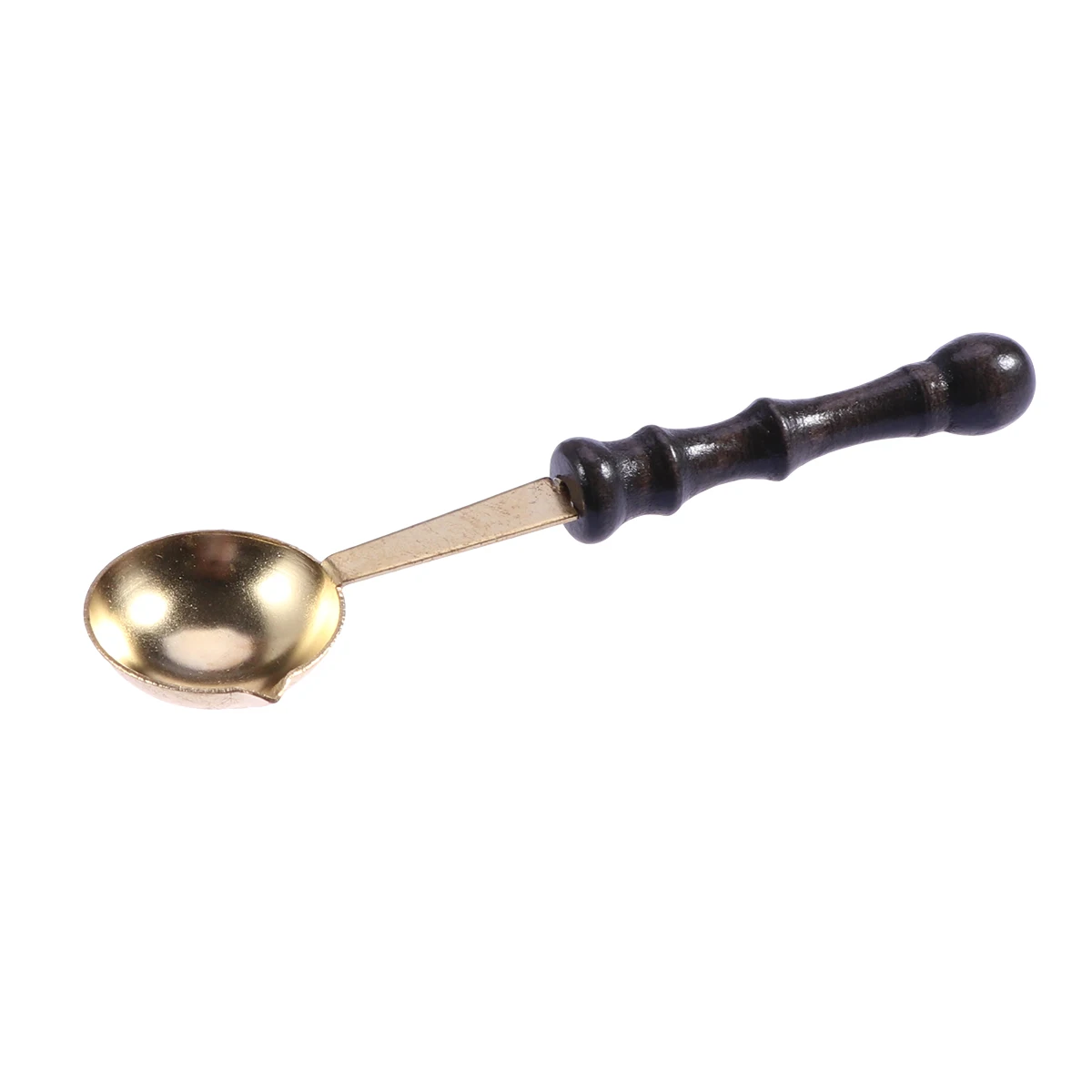 

High-grade Copper Spoon Paint Spoon Sealing Wax Spoon Special for Seal with a Wood Handle (9.5x2.5cm)