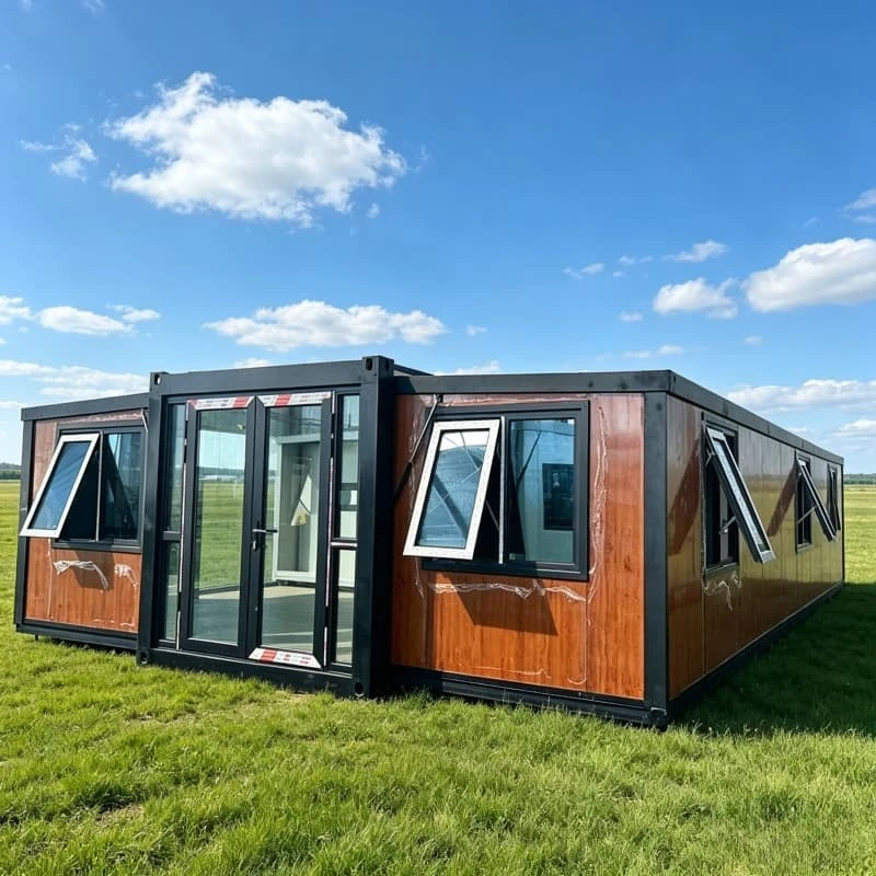 Folding Container House Prefab House Expandable Portable Container Home Modern Breathable Insulated Steel for Gym Hotel Custom