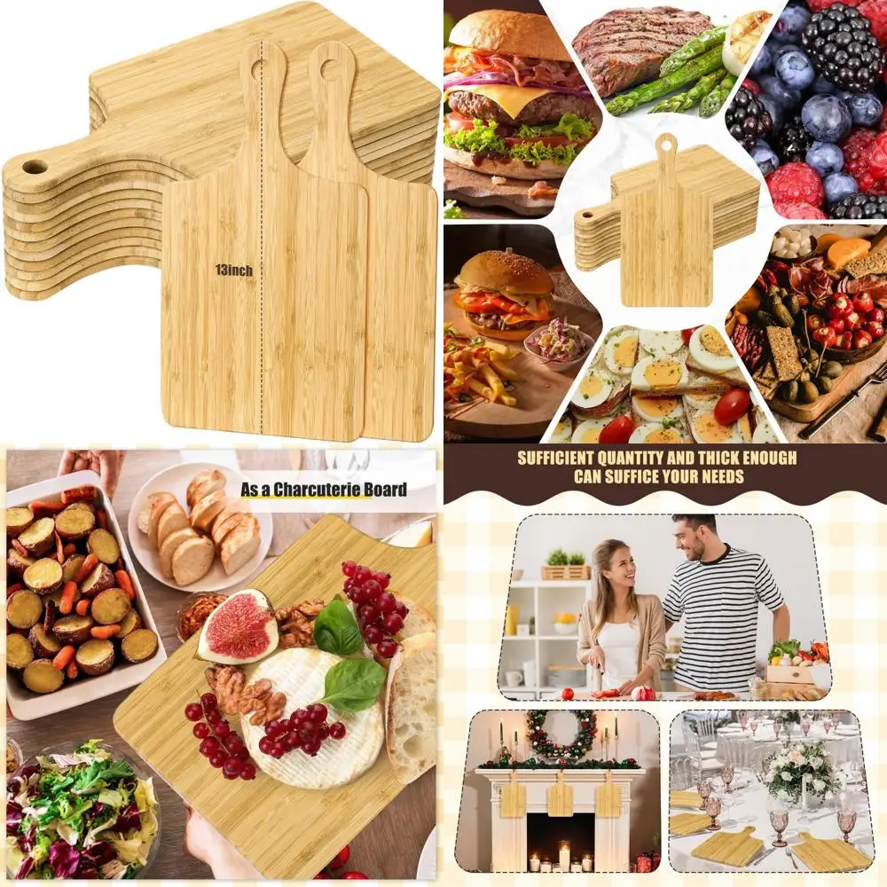 

Бамбуковые разделочные доски для лазерной гравировки, 12 шт., 13 x 7 сервировочных подносов для ковров и многого другого