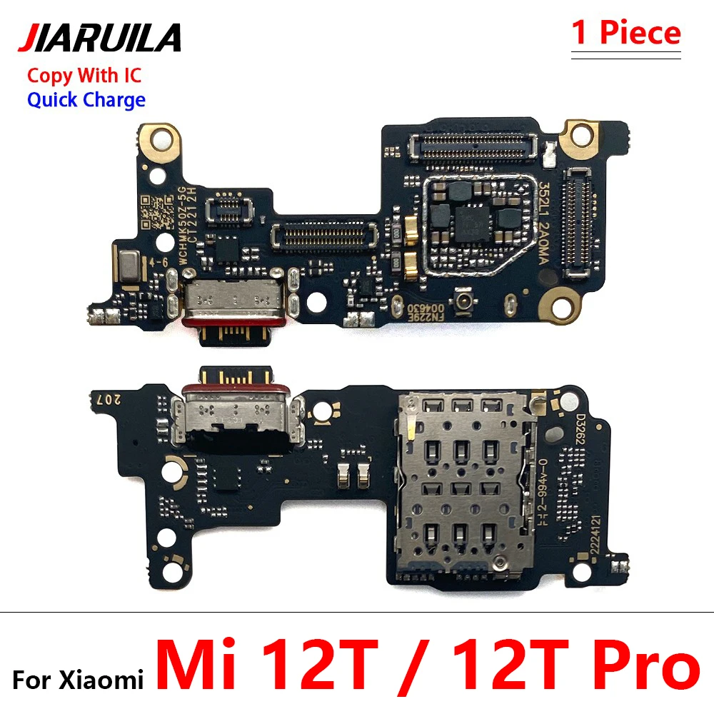 New For Xiaomi Mi 12T Pro USB Charging Board Connector Plug Port Dock With Main Board Mainboard Flex Cable